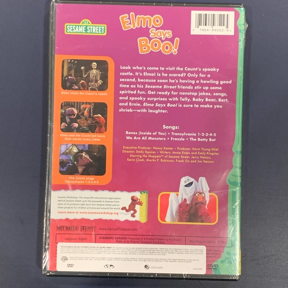 New Sesame Street Halloween dvd Elmo says boo - Picture 2 of 2